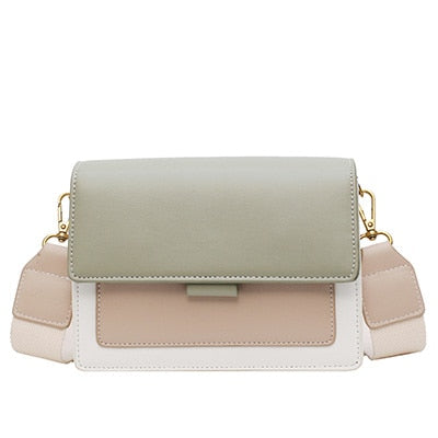 Contraste cor couro crossbody sacos para as mulheres 2020 bolsa de viagem moda simples ombro saco do mensageiro senhoras cruz corpo saco