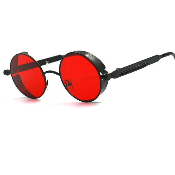 Metalen Ronde Steampunk Zonnebril Mannen Vrouwen Mode Bril Merk Designer Retro Frame Vintage Zonnebril Hoge Kwaliteit UV400
