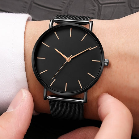 SOXY Watch 2019 Skeleton Wrist Watch Men Simple Style Mesh Belt Men Women Unisex Quartz Watches Hollow Watches relogio masculino