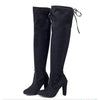 Sexy Over-the-knee Boots Women Boots Female Winter Shoes Woman Lace Up Fashion Suede High Heels Boots Thigh High Boots 41 42 43