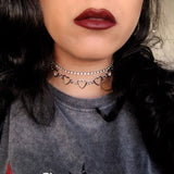 Bls-miracle Fashion Love Heart Link Single Layer Choker Necklaces For Women Golden Necklace Jewelry Valentines Party Girl Gift