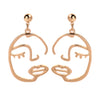 kissme Women Earrings 2020 Korean Fashion Jewelry Gold Color Alloy Face Dangle Earrings Halloween Accessories Brincos