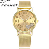 2020 Vansoar Fashion Simple Brand Women Watch Stainless Steel Strap Pin Buckle Ladies Clock Quartz Wrist Watches zegarek damski