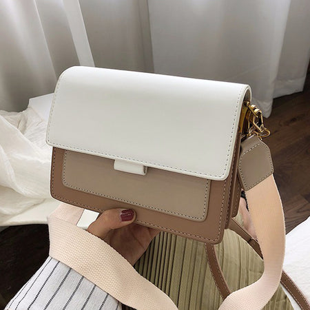 New Cute Type Ladies PU Handbag High Quality 2020 Hot Sale Small Girls Exquisite Color Matching Casual Fashion Small Square Bag