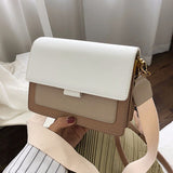 Contraste cor couro crossbody sacos para as mulheres 2020 bolsa de viagem moda simples ombro saco do mensageiro senhoras cruz corpo saco
