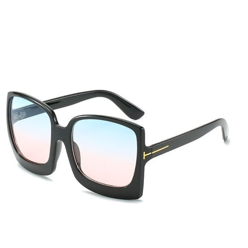 Higodoy Fashion Oversized Women Sunglasses Brand Designer Plastic Female Big Frame Gradient Sun Glasses UV400 gafas de sol mujer