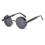 Metalen Ronde Steampunk Zonnebril Mannen Vrouwen Mode Bril Merk Designer Retro Frame Vintage Zonnebril Hoge Kwaliteit UV400