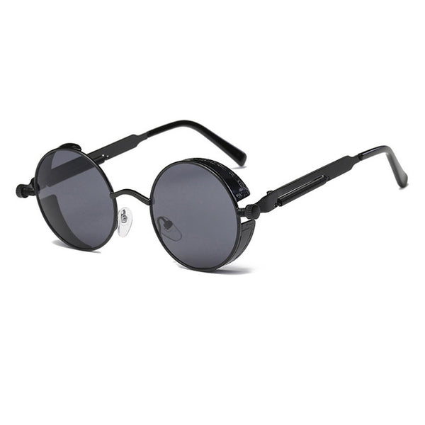 Metalen Ronde Steampunk Zonnebril Mannen Vrouwen Mode Bril Merk Designer Retro Frame Vintage Zonnebril Hoge Kwaliteit UV400