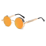 Metalen Ronde Steampunk Zonnebril Mannen Vrouwen Mode Bril Merk Designer Retro Frame Vintage Zonnebril Hoge Kwaliteit UV400