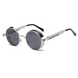 Metalen Ronde Steampunk Zonnebril Mannen Vrouwen Mode Bril Merk Designer Retro Frame Vintage Zonnebril Hoge Kwaliteit UV400