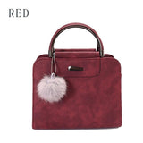 PU Leather Handbag For Women Girl Fashion Tassel Messenger Bags With Ball Bolsa Female Shoulder Bags Ladies Party Crossby Bag